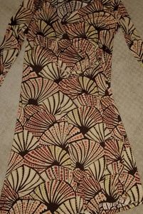 Sea shell faux wrap dress